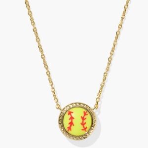 NWT Kendra Scott Gold Softball Necklace